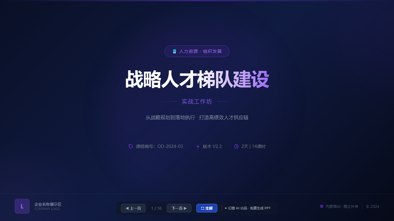 16页企业内训模板