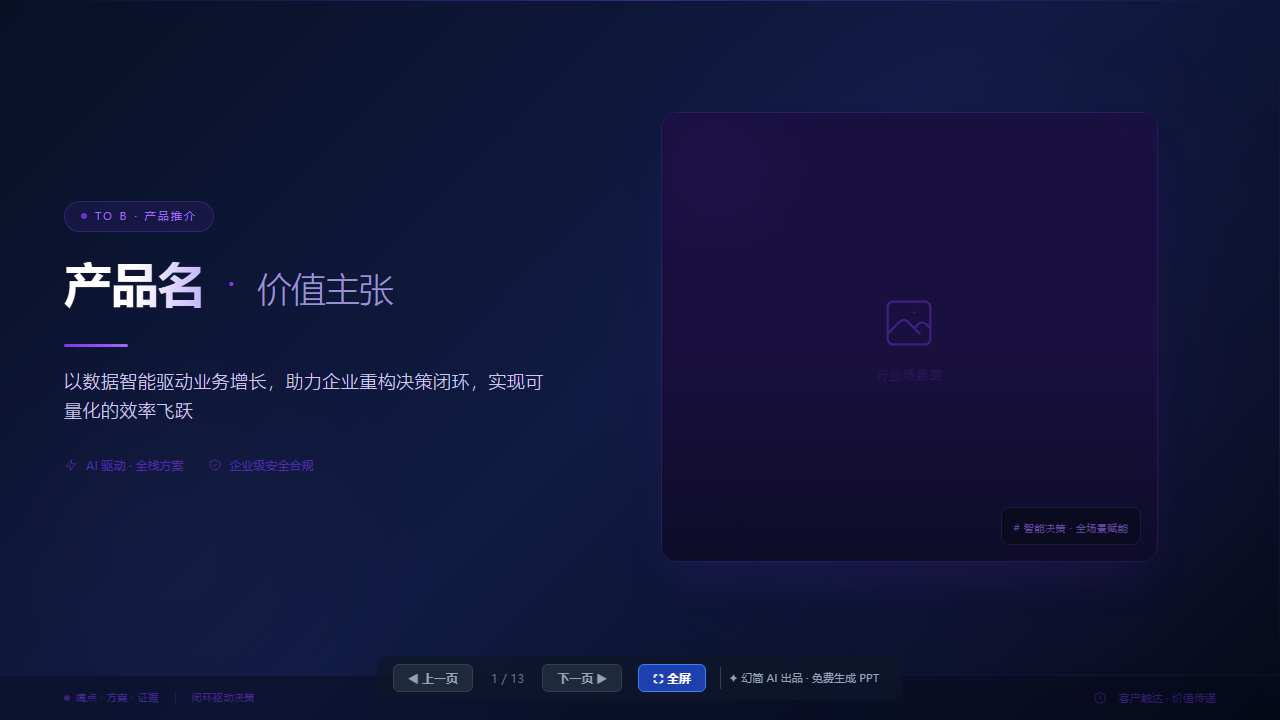 产品介绍 / 方案提案模板（销售利器·转化型）